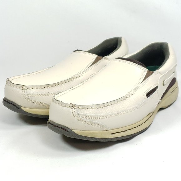 Dr Scholls Driving Loafers Men's Sz 10 Cream - Picture 1 of 8